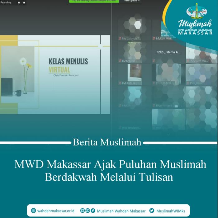 MWD Makassar Ajak Puluhan Muslimah Berdakwah Melalui Tulisan